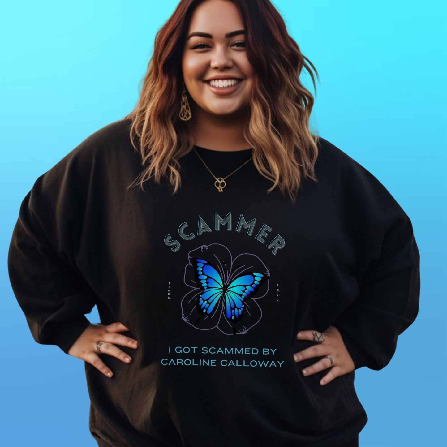 Caroline Calloway SCAMMER Crewneck Sweatshirt | This is not a scam, promise