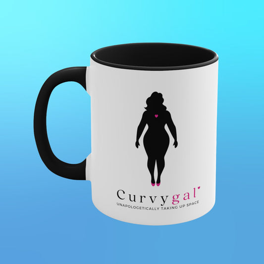 Curvygal Ceramic Coffee Mug, 11oz